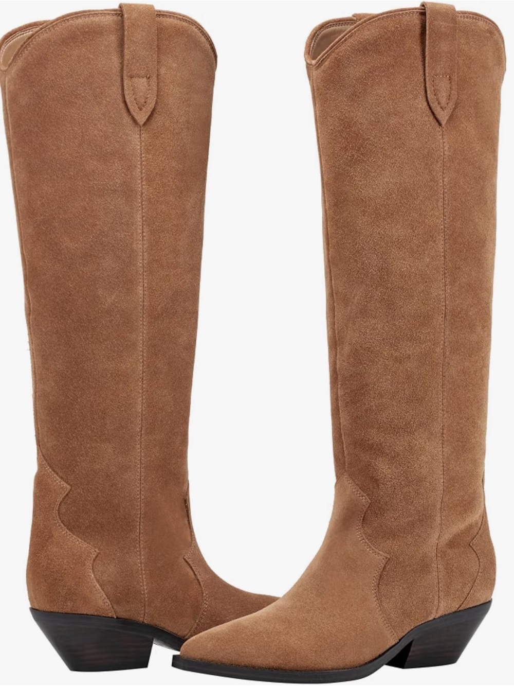 MARC FISHER LTD “ANDER” | Suede Knee-High Western Boots in Brown